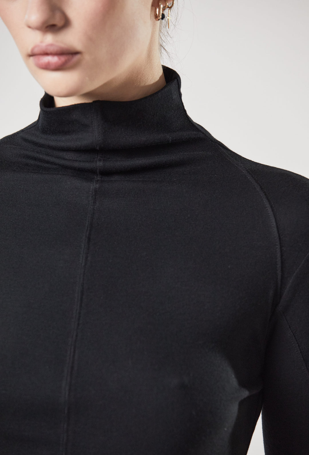 Thom Krom Rollneck Top - Black