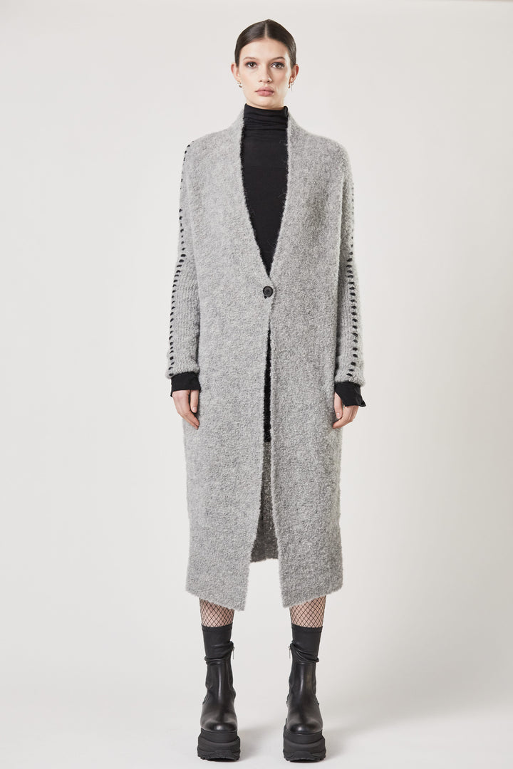 Thom Krom Long Cardigan - Grey