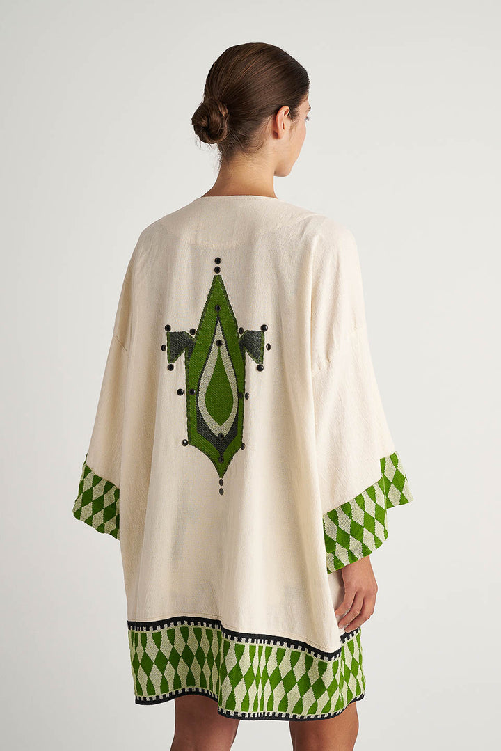 Pearl & Caviar Zakar Kimono - Green