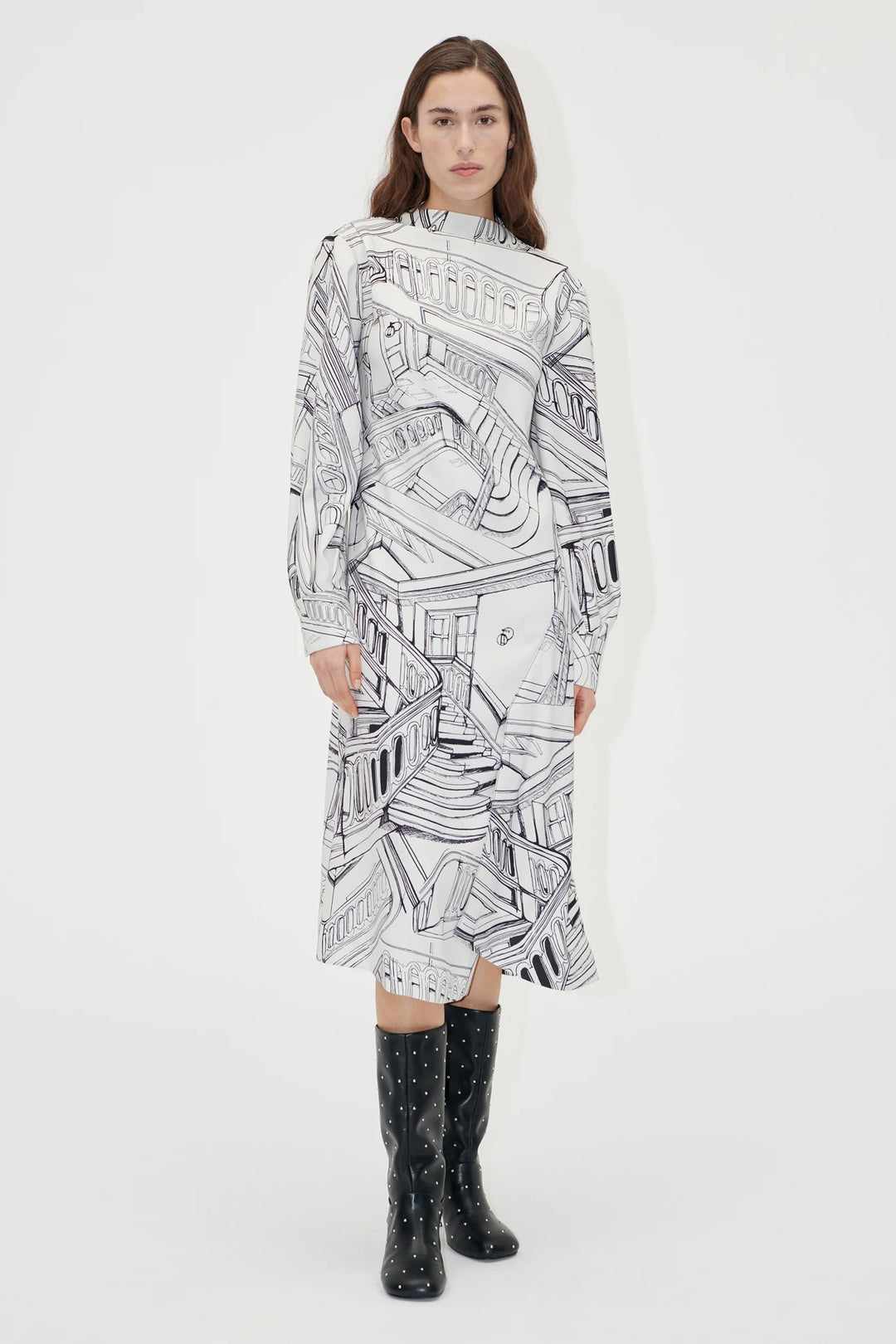 Stine Goya Pleated Dress - Print