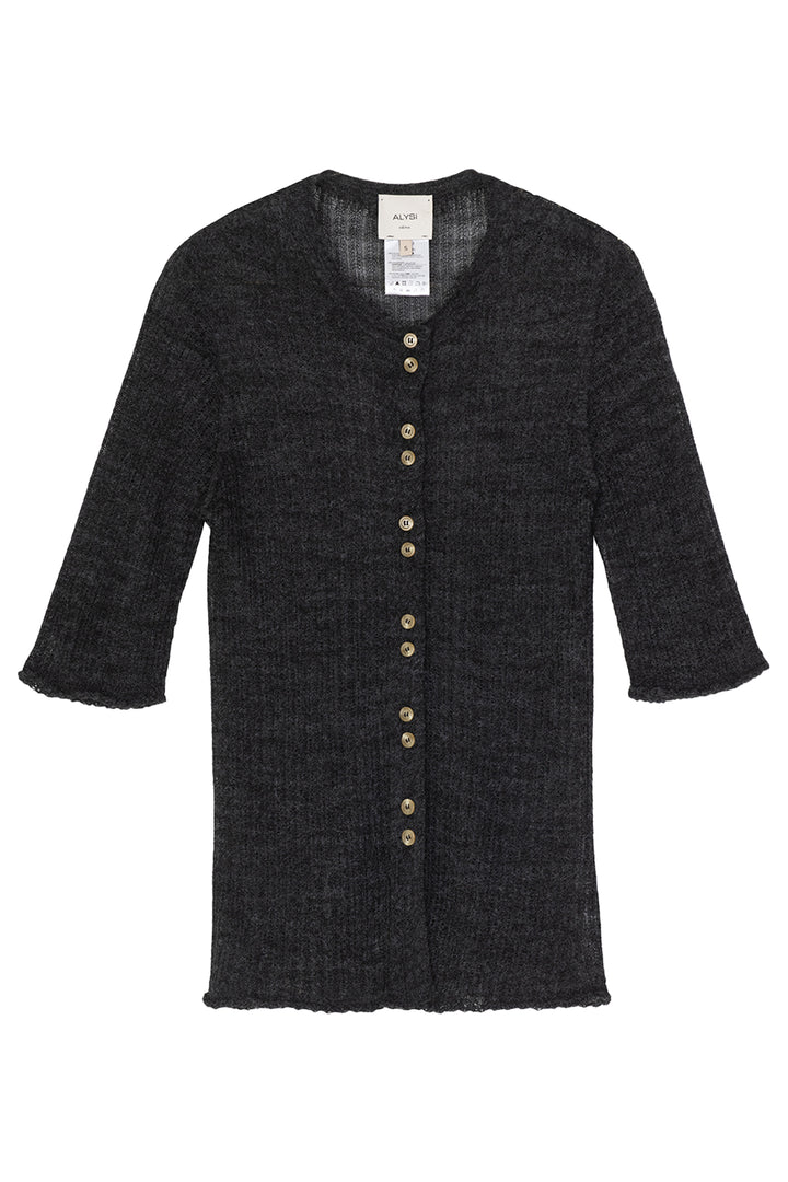 Alysi Fuomo Cardigan - Charcoal