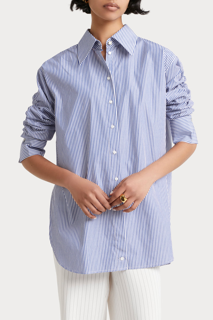 Husk Luca shirt - Blue white