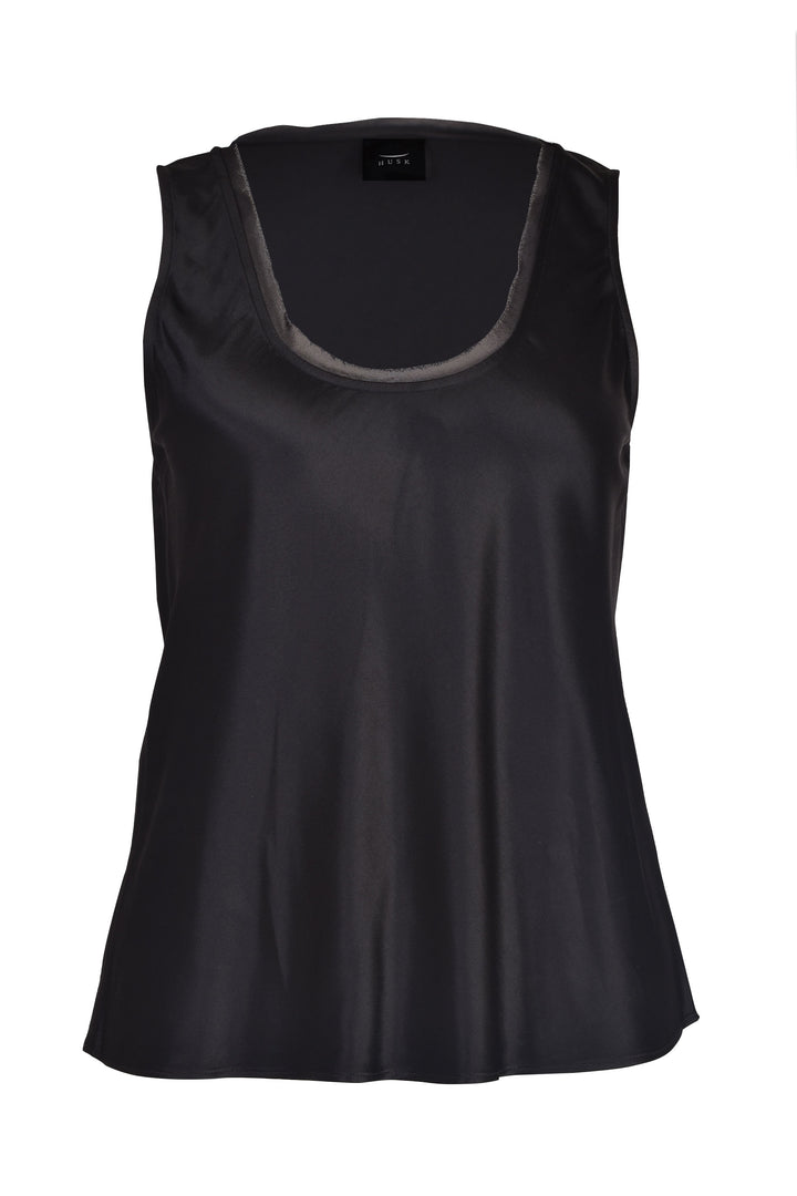 Husk Satin cami - Black