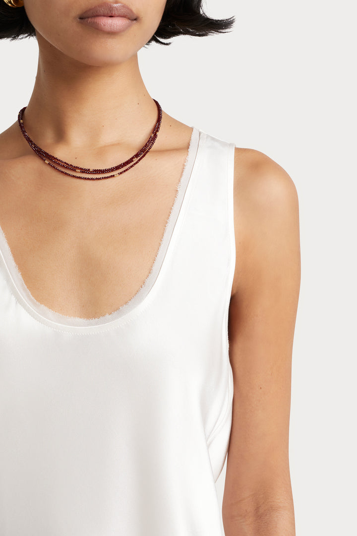 Husk Satin cami - Oyster