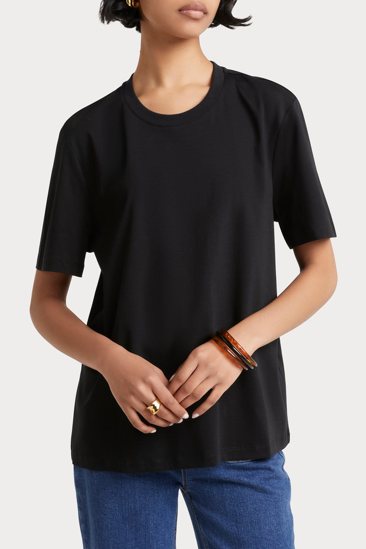 Husk Tailored tee - Black