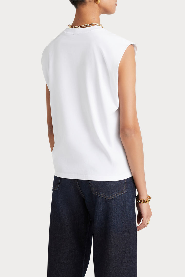 Husk Tailored tank - White