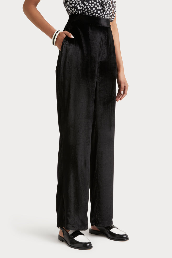 Husk Velvet pant - Black