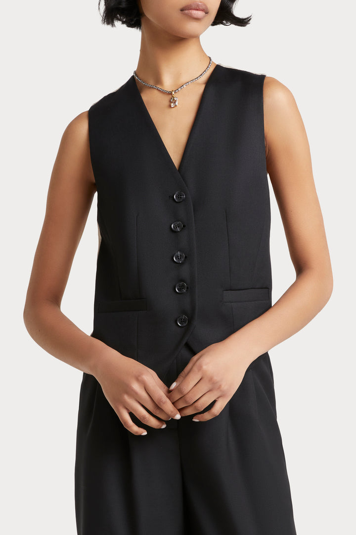 Husk Alessia vest - Black