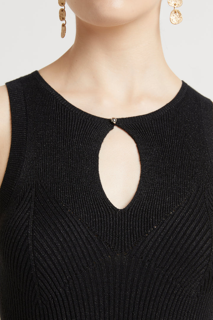 Husk Keyhole Knit - Black