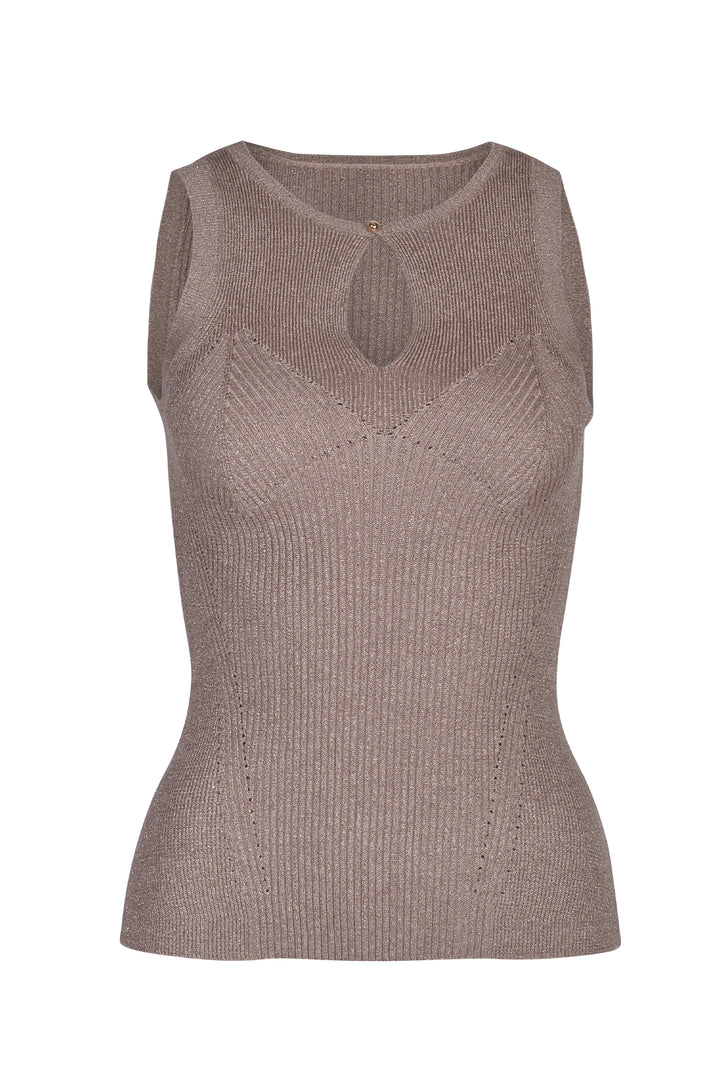 Husk Keyhole Knit - Champagne