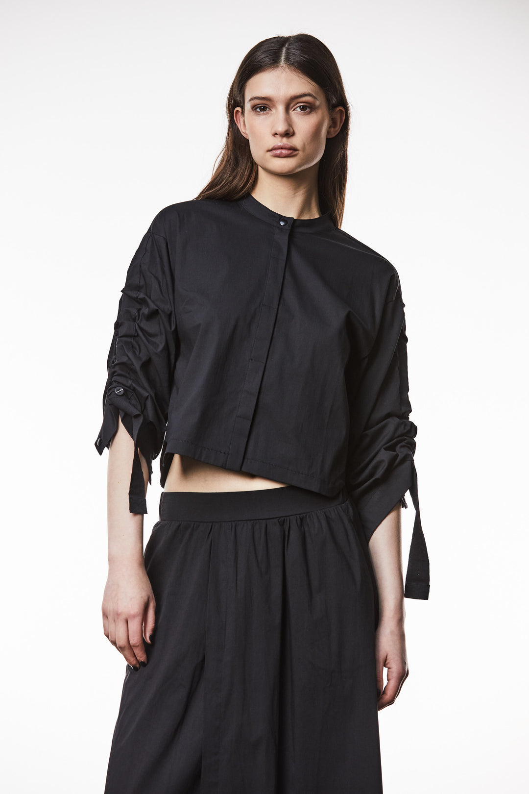 Thom Krom Rouched Shirt - Black