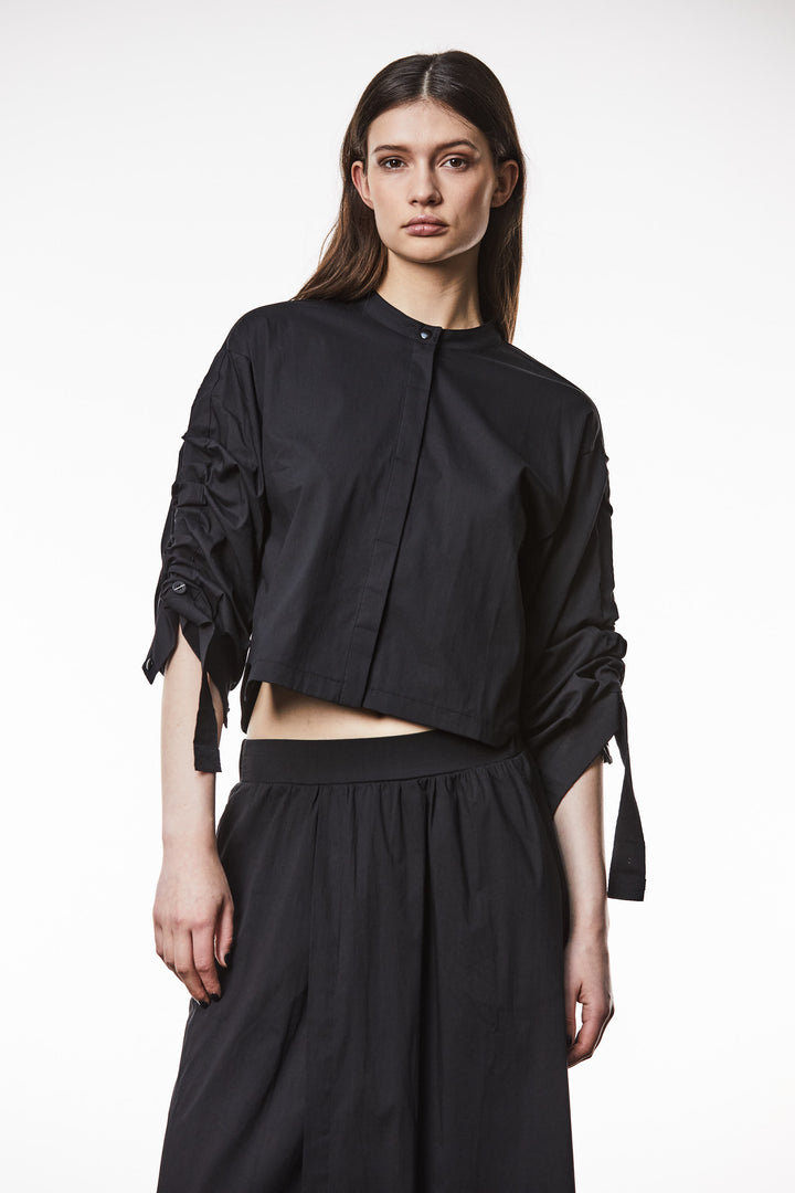 Thom Krom Rouched Shirt - Black