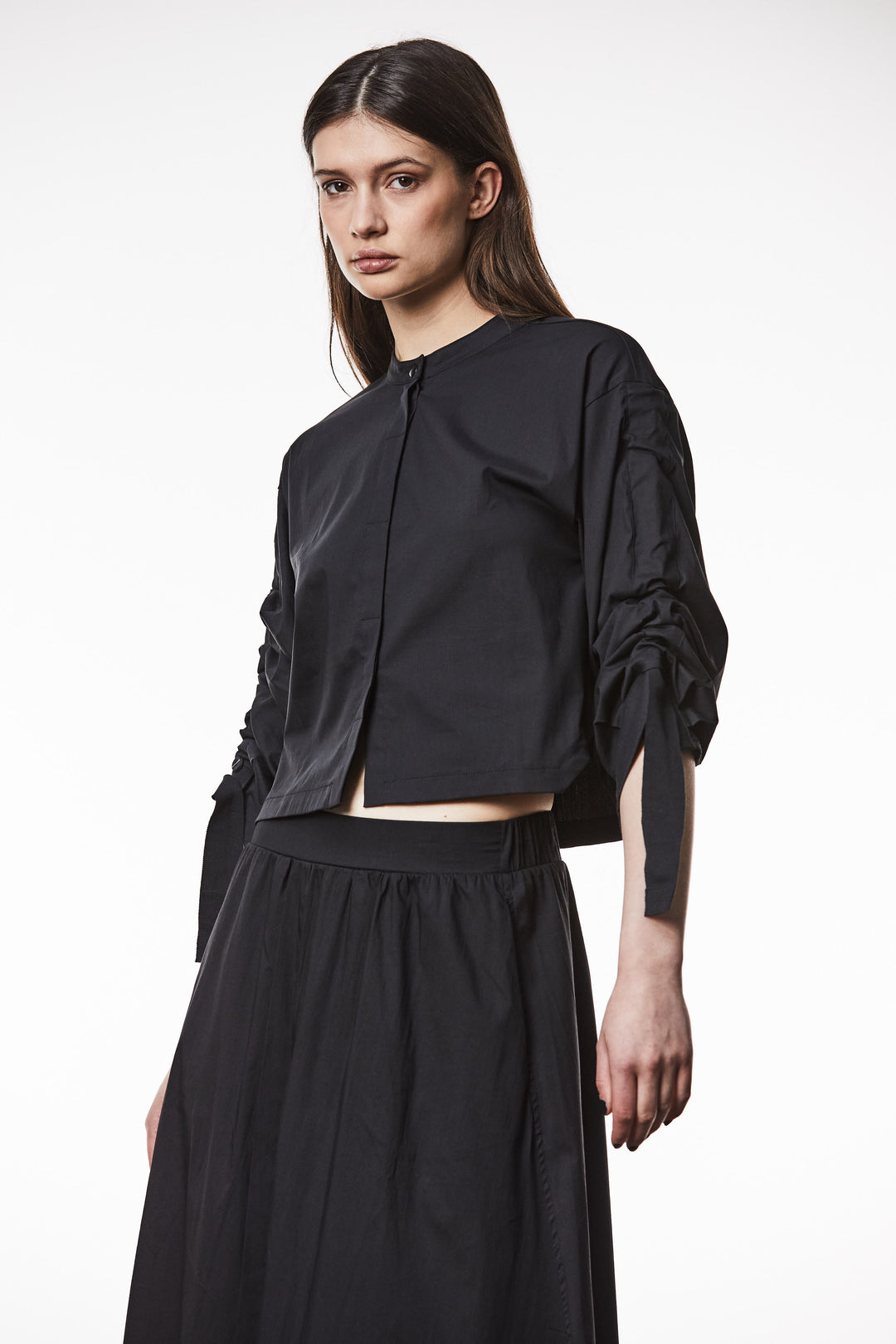 Thom Krom Rouched Shirt - Black