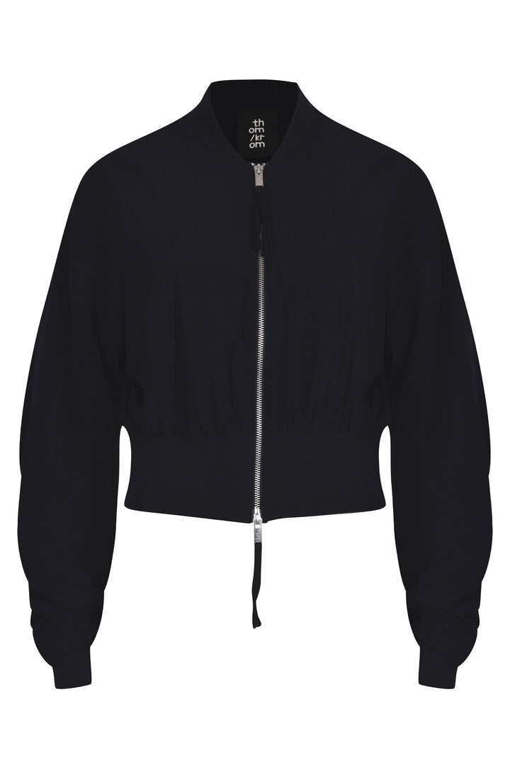 Thom Krom Cropped Bomber - Black