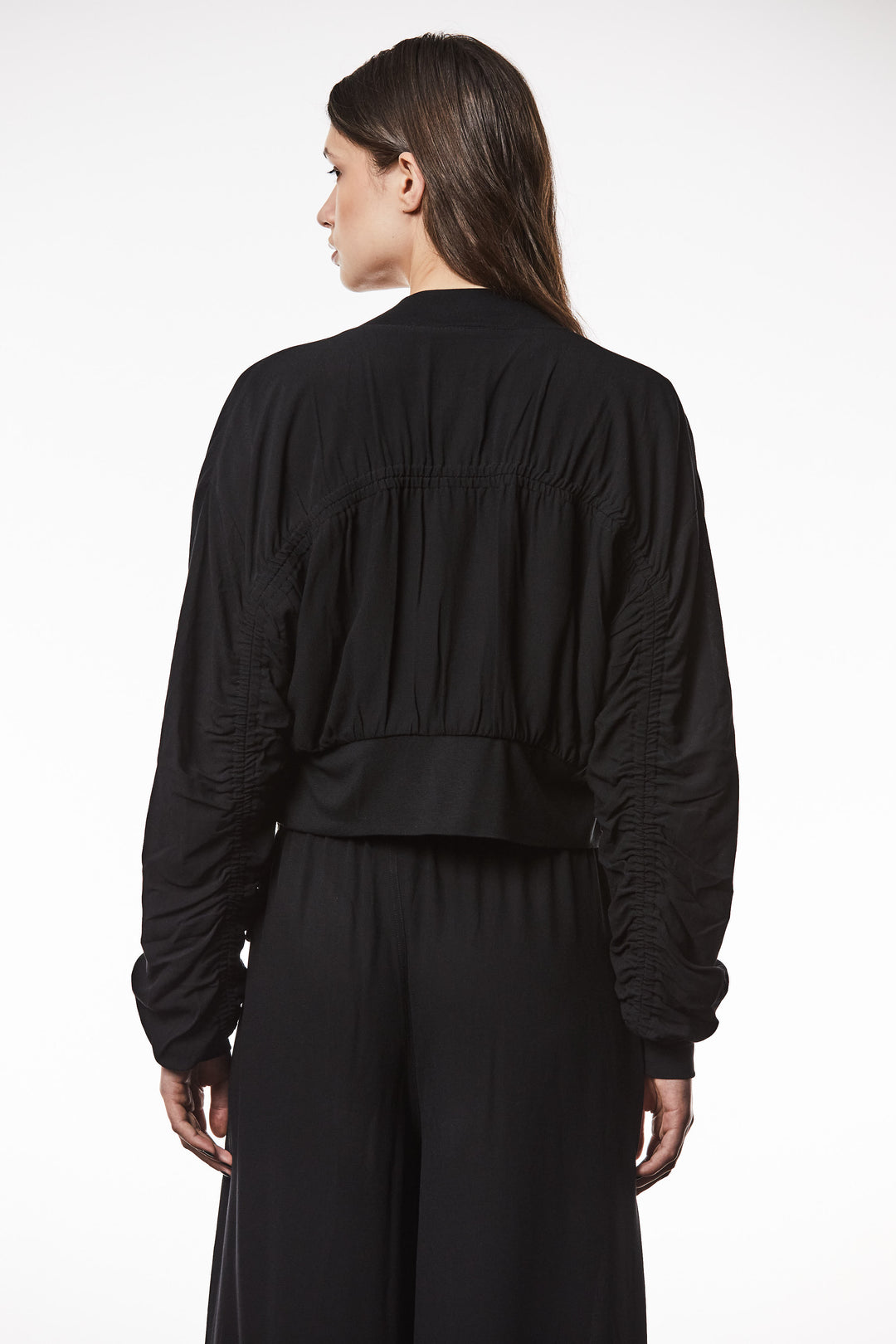 Thom Krom Cropped Bomber - Black