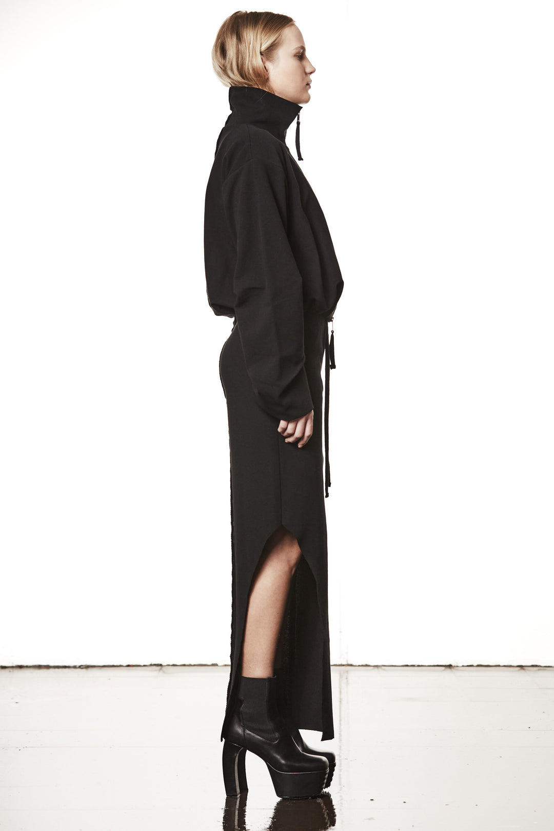 Thom Krom High Neck Bomber - Black