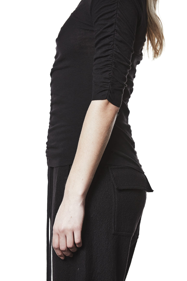 Thom Krom Ruched Top - Black