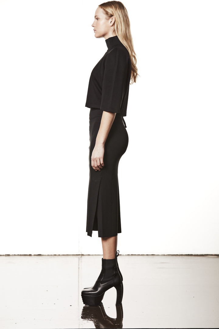 Thom Krom High Neck Top - Black