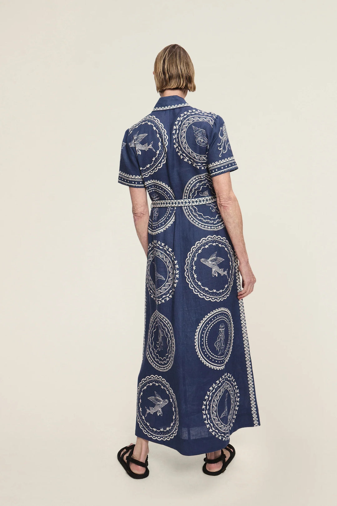 Alemais Oceane Dress - Navy