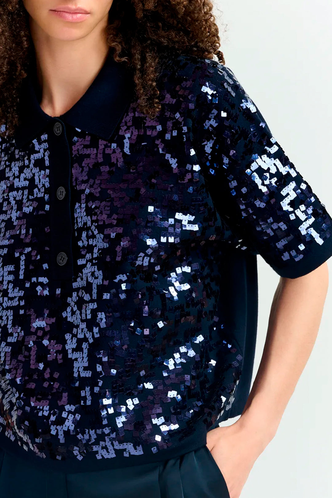 Essentiel Antwerp Glitz Polo - Navy Blue