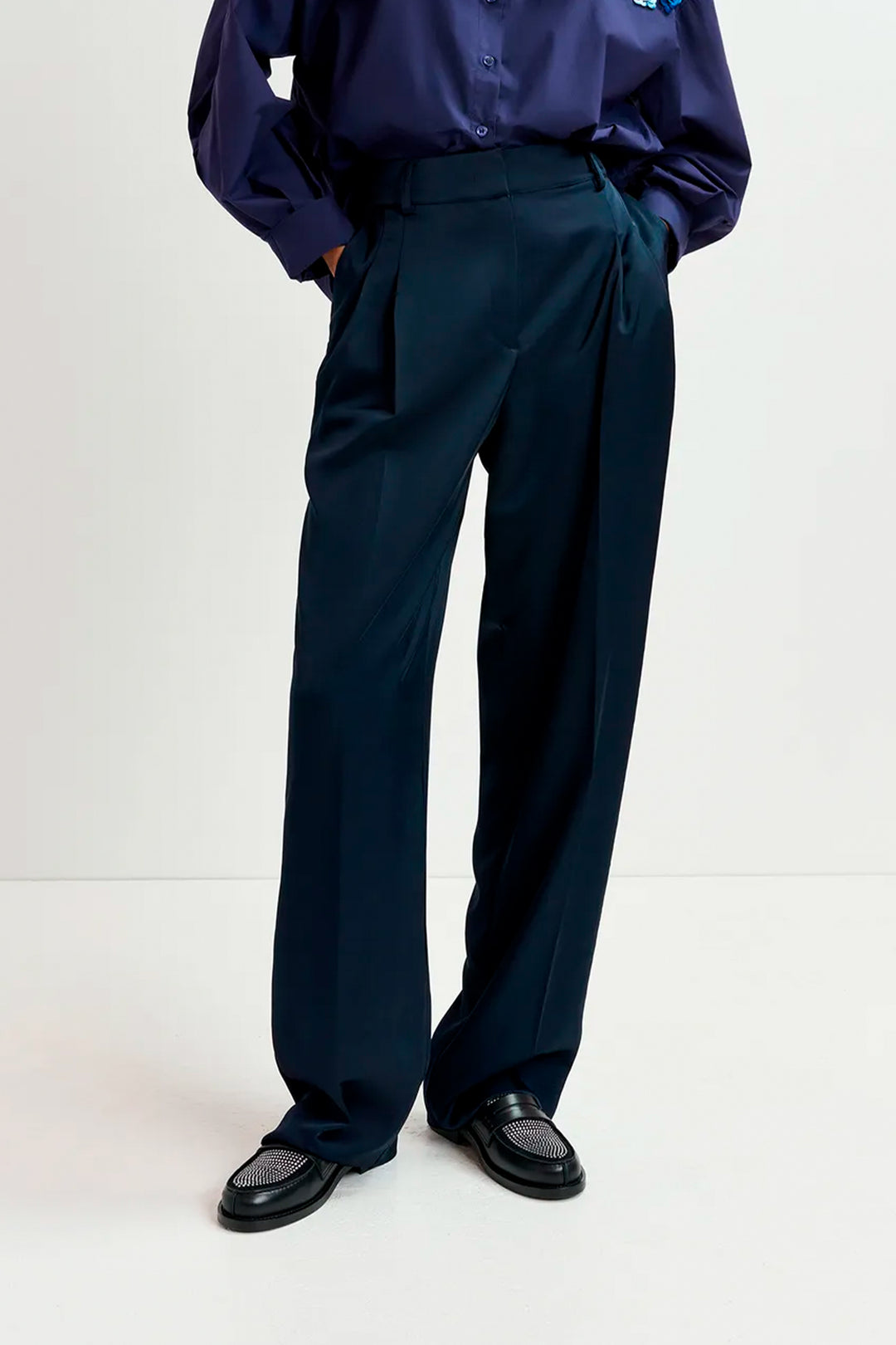 Essentiel Antwerp Gladiolus Pant - Navy Blue