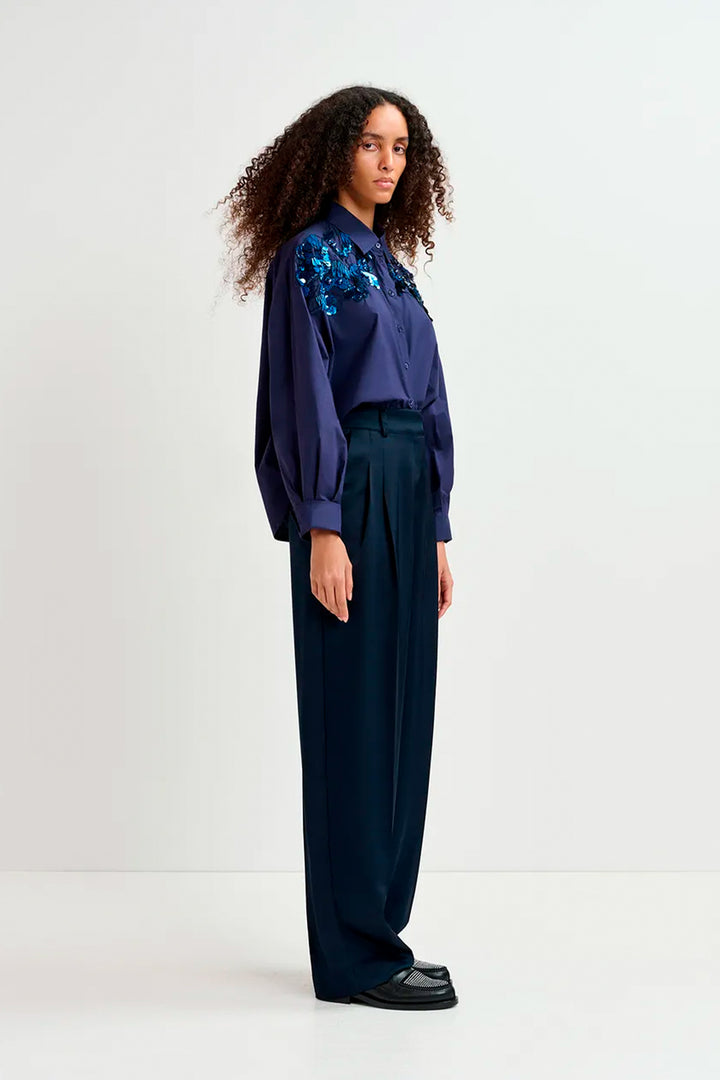 Essentiel Antwerp Gladiolus Pant - Navy Blue