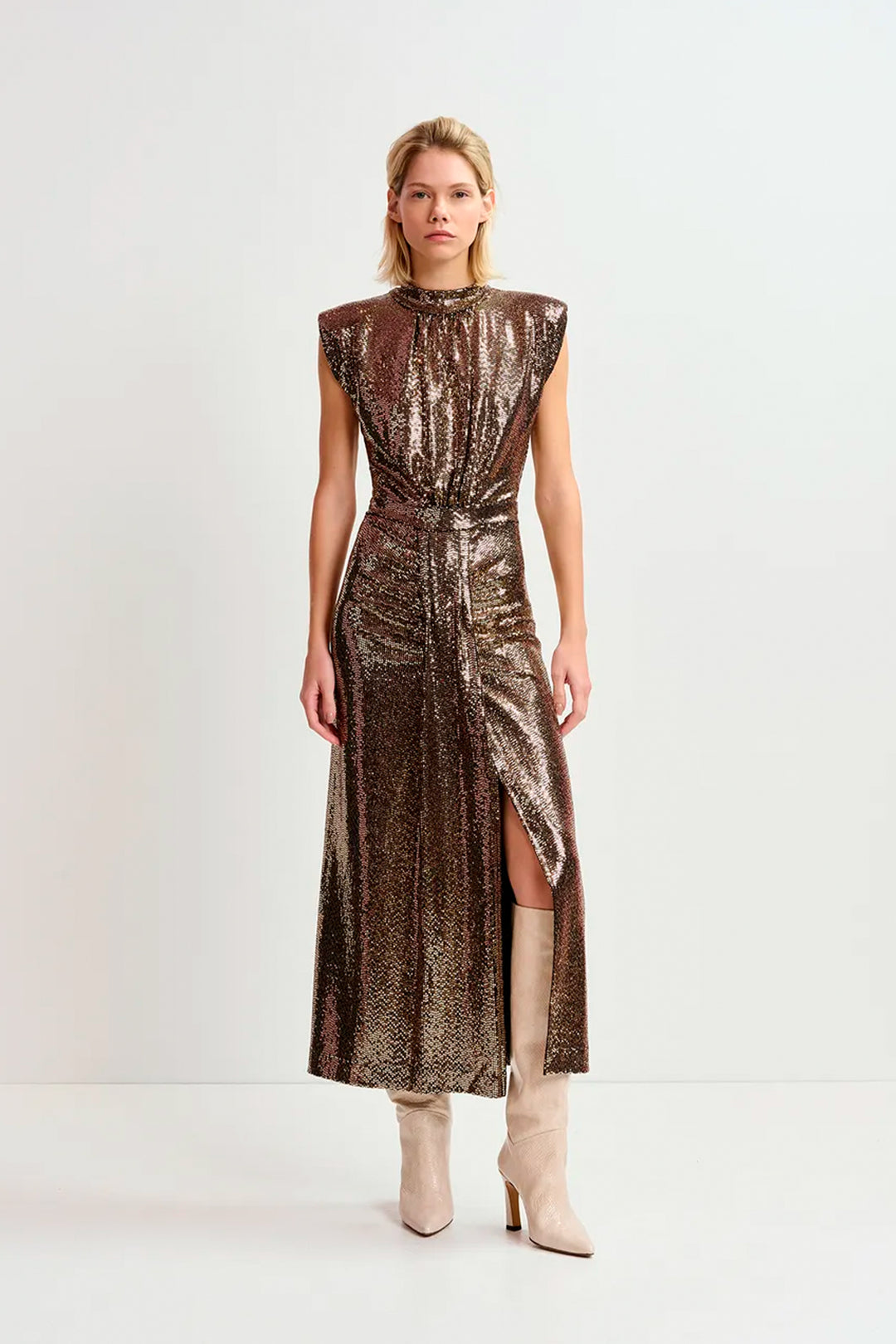 Essentiel Antwerp Gonnak Dress - Gold