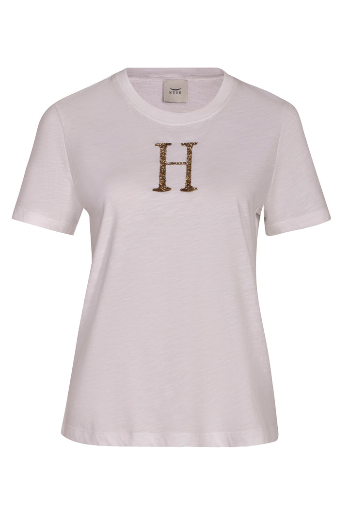 Husk Varsity Tee - White