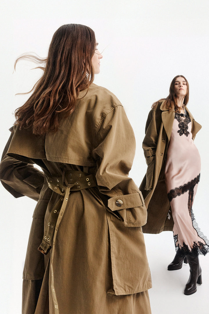 Husk Oversize Trench - Olive