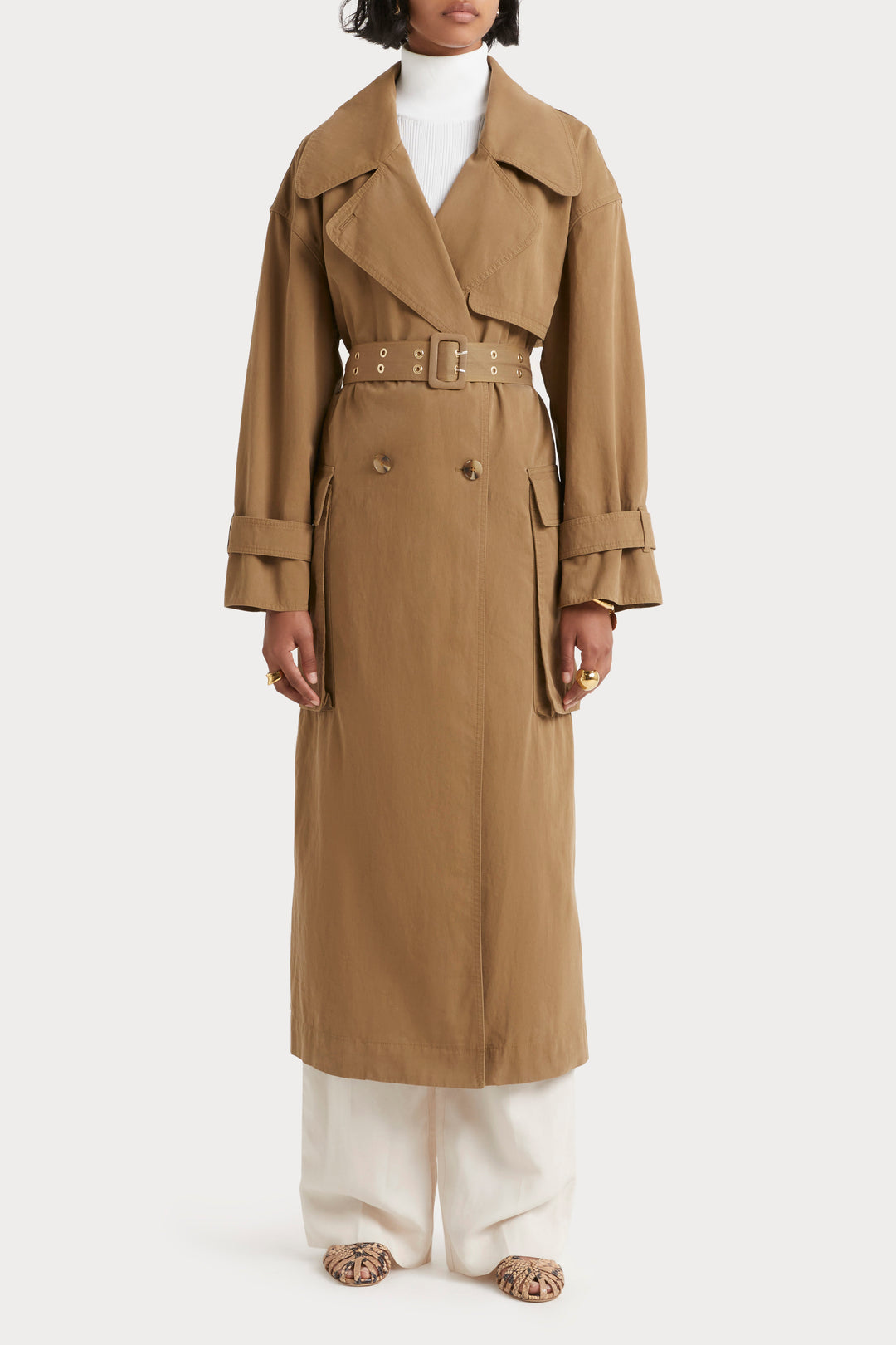 Husk Oversize Trench - Olive