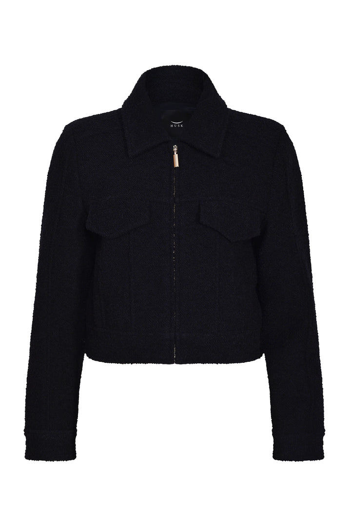 Husk Boucle jacket - Black