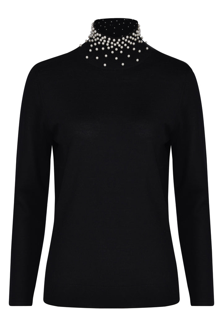 Husk Stud Knit Long Sleeve - Black