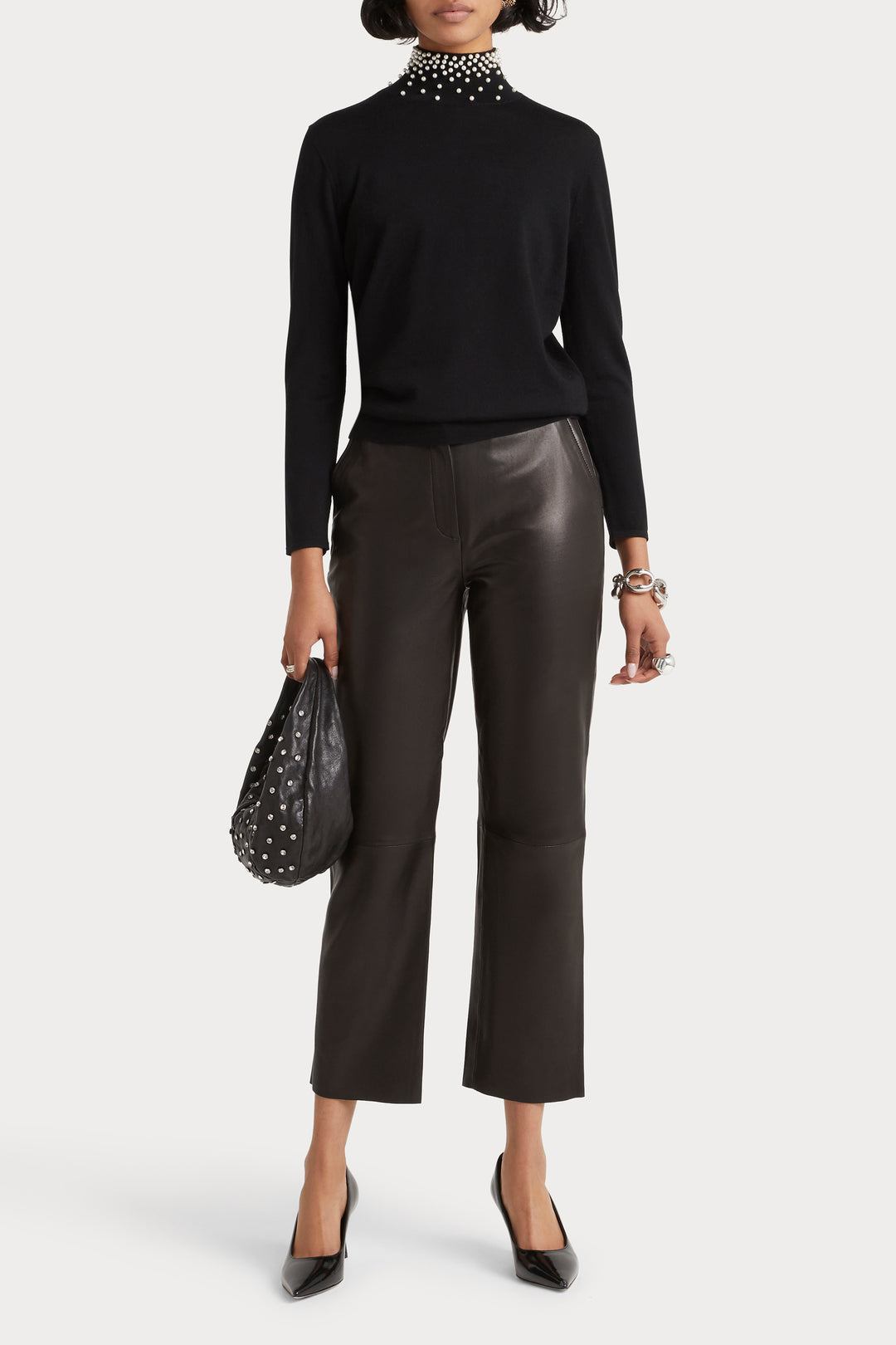 Husk Stud Knit Long Sleeve - Black