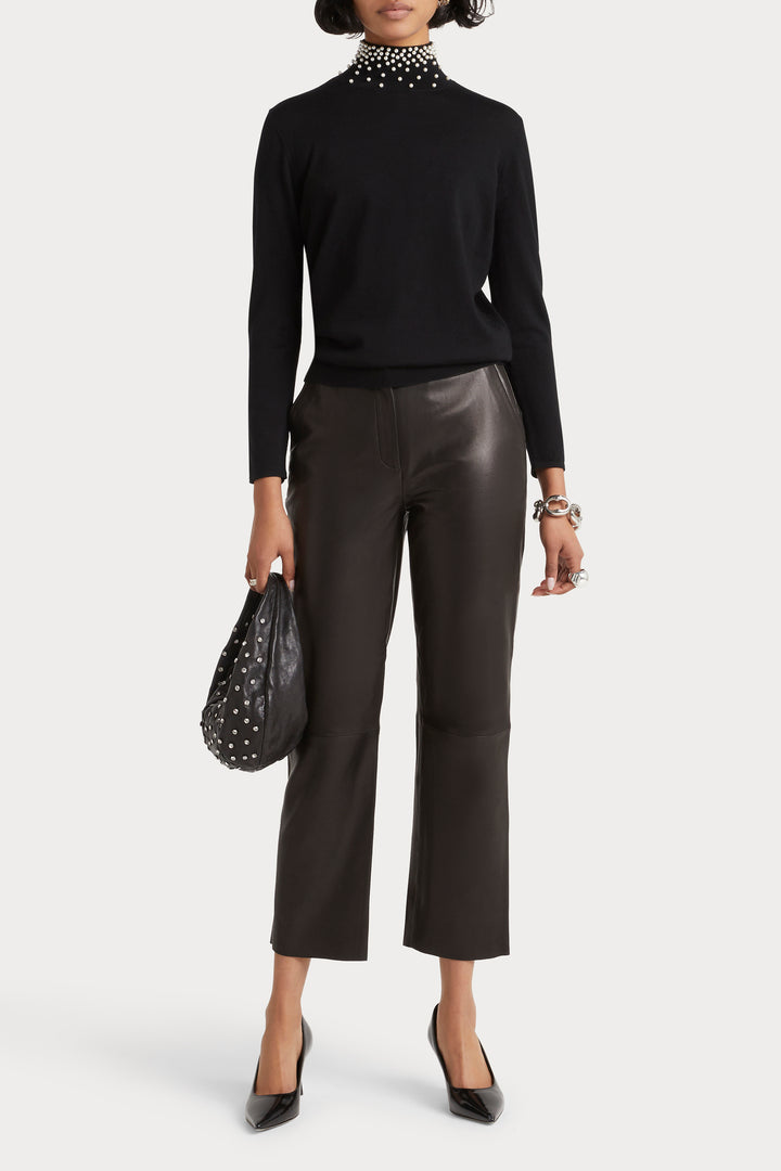 Husk Stud Knit Long Sleeve - Black