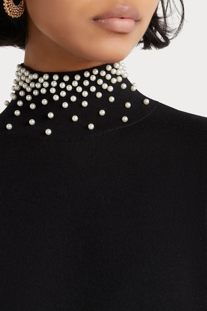 Husk Stud Knit Long Sleeve - Black