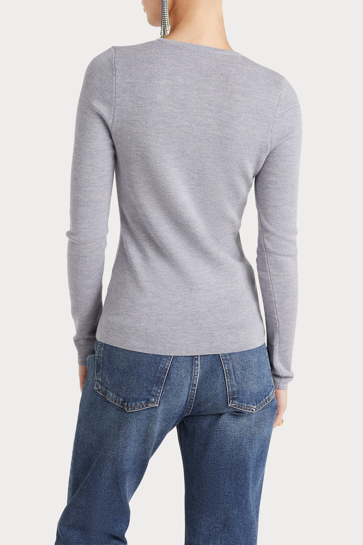 Husk Merino Crew - Grey Marle.