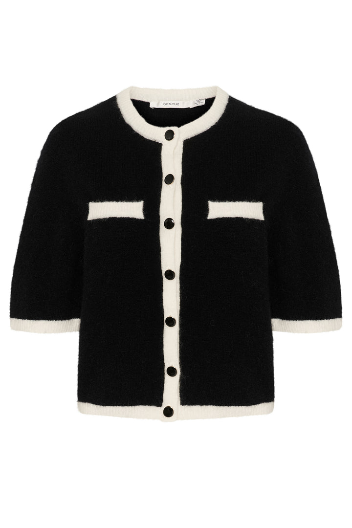 Gestuz Contrast Cardi - Black