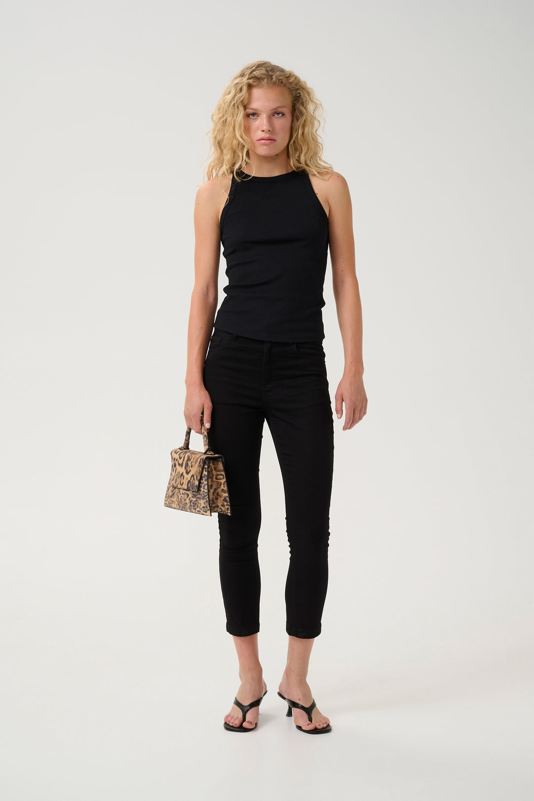 Gestuz Rhinestone Tank - Black