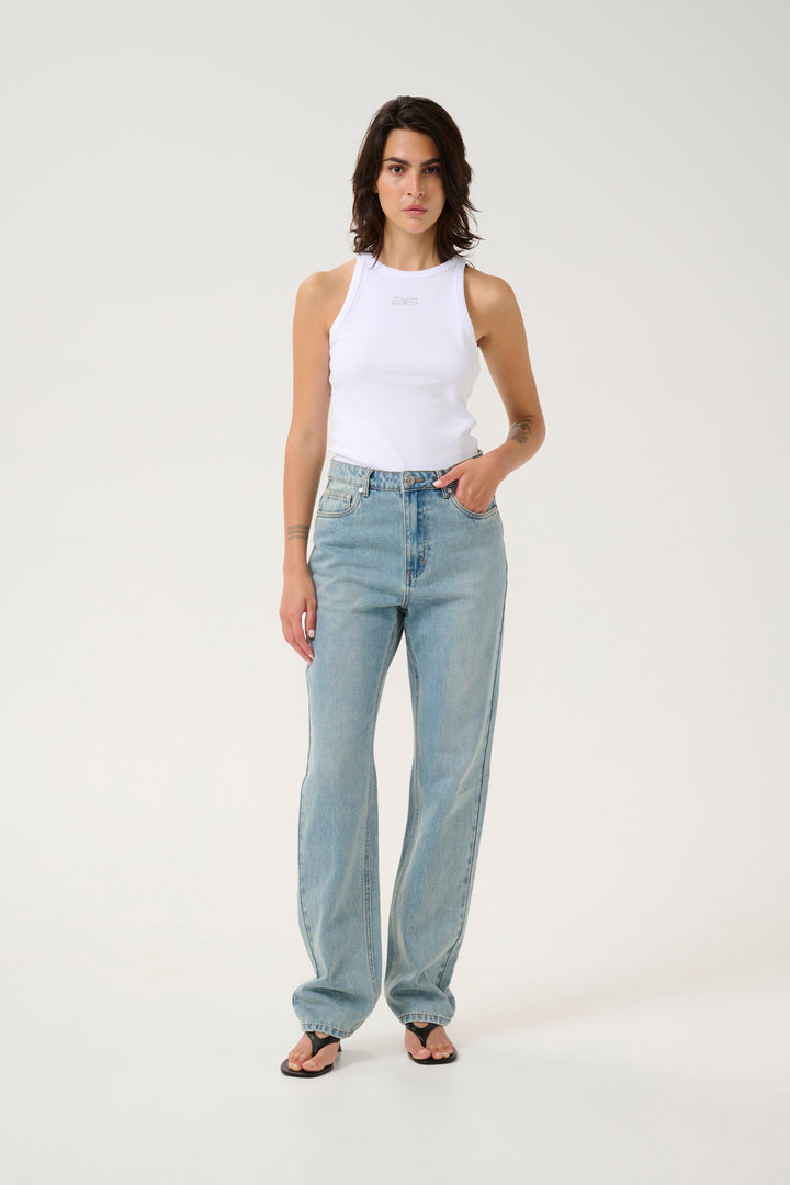 Gestuz Rhinestone Tank - White