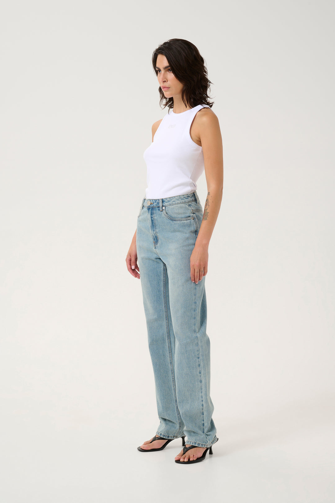 Gestuz Rhinestone Tank - White