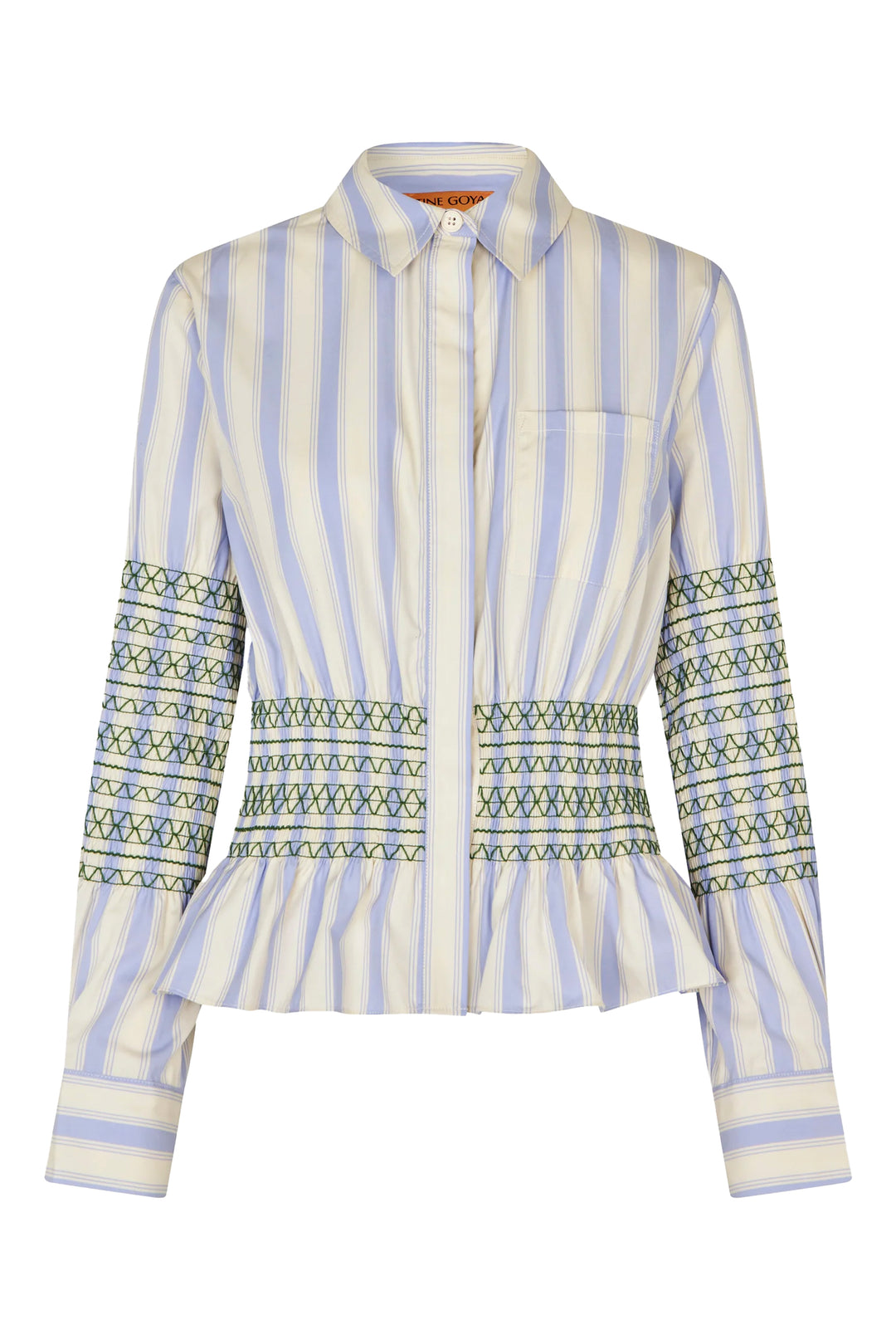 Stine Goya Gathered Shirt - Stripe
