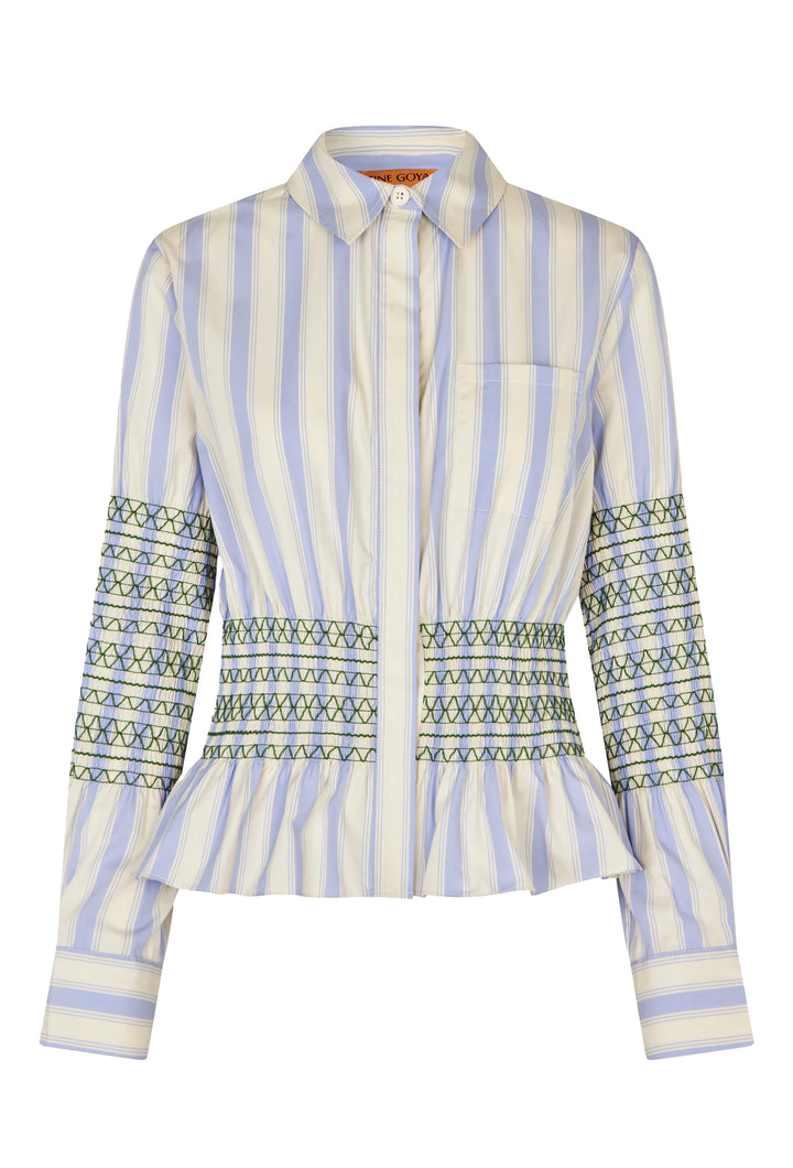 Stine Goya Gathered Shirt - Stripe