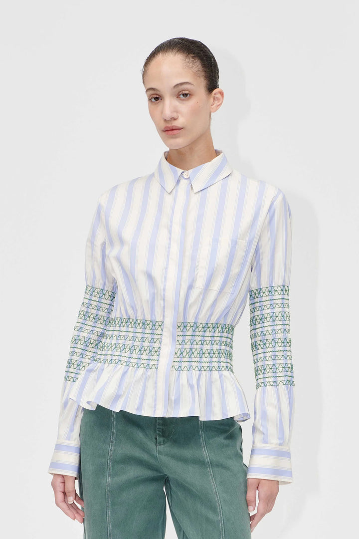 Stine Goya Gathered Shirt - Stripe