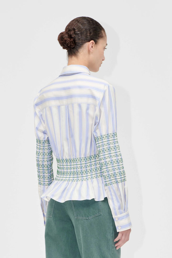 Stine Goya Gathered Shirt - Stripe