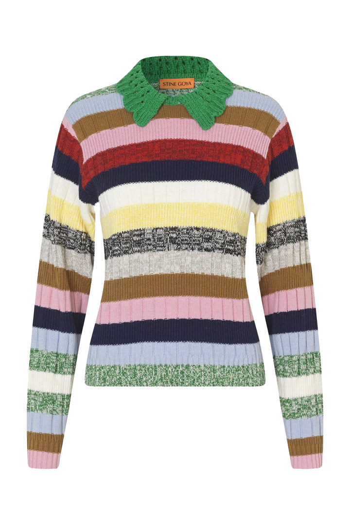 Stine Goya Polo Sweater - Stripe