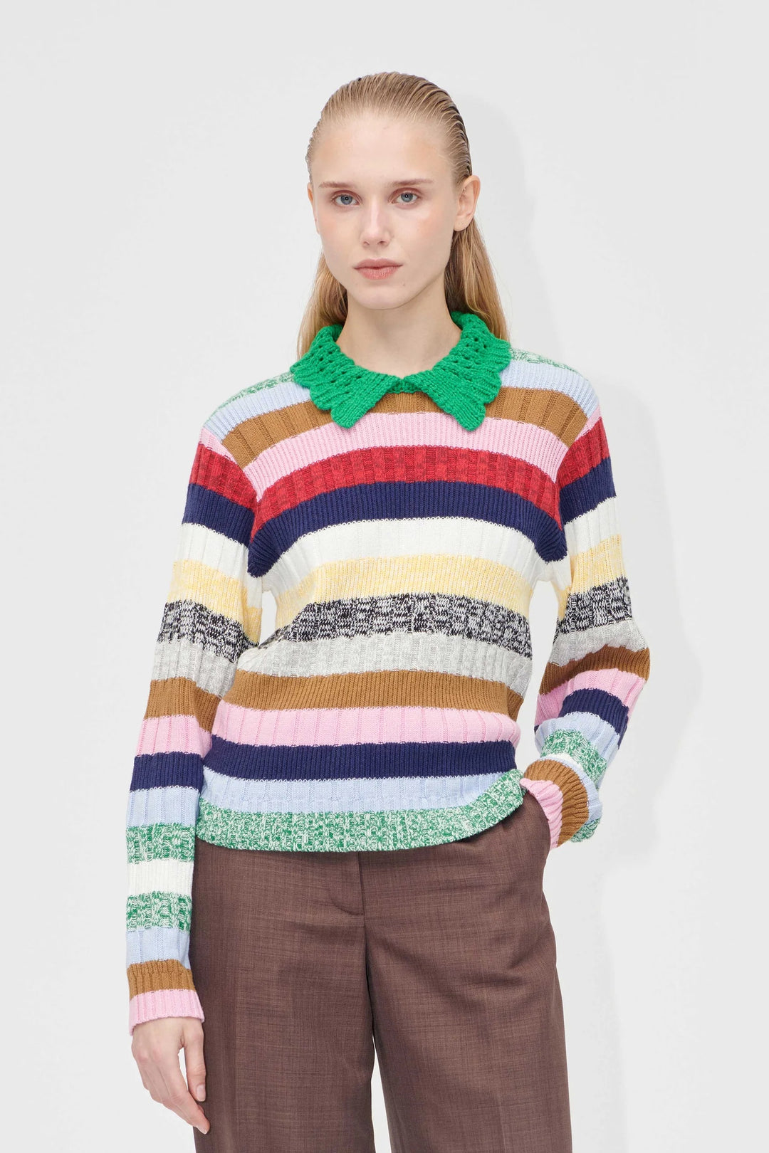 Stine Goya Polo Sweater - Stripe
