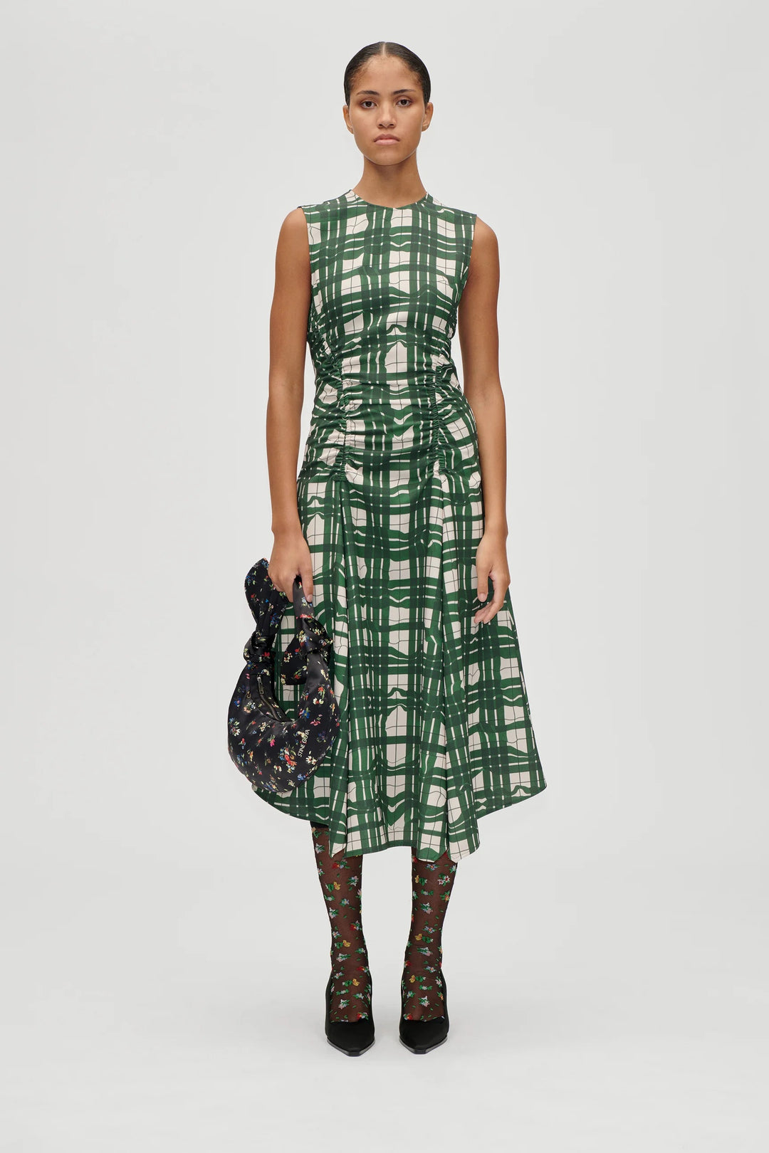 Stine Goya Gathered Midi - Green