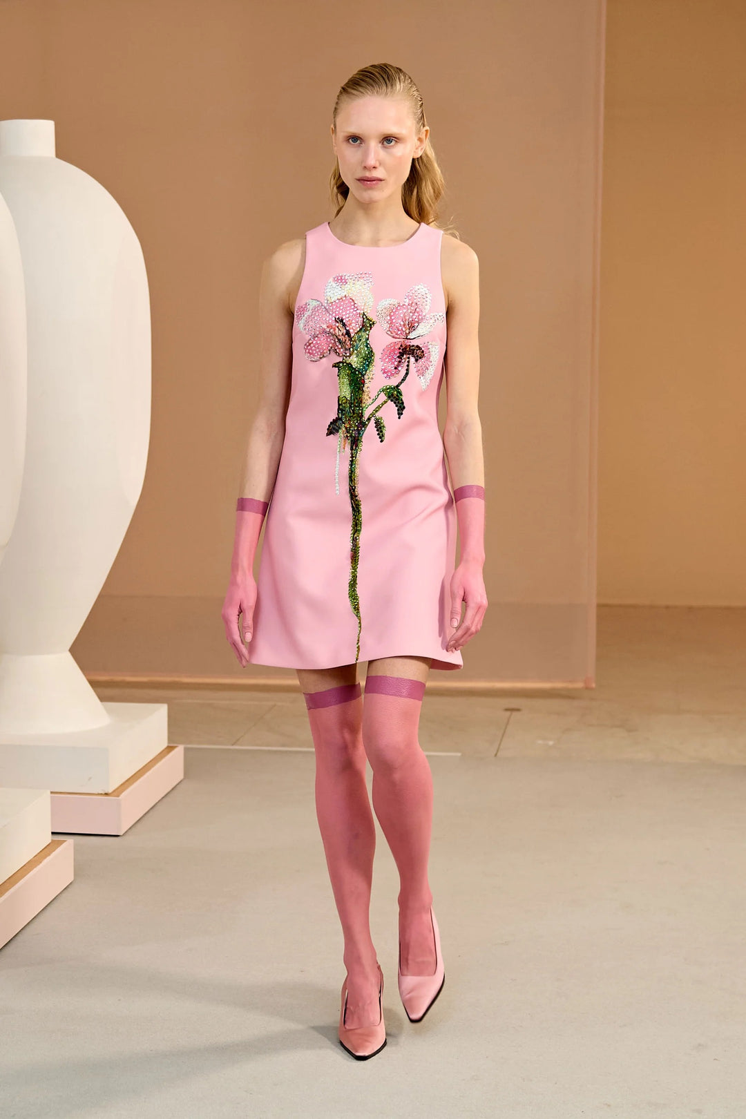 stine goya pink dress Stine Goya Klnning Kelly Pink Long Sleeve Babydoll Short Dress Sz XS Org $395