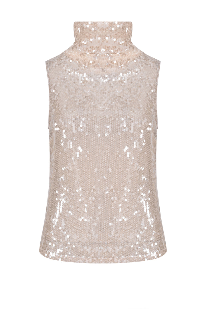 Alysi Pailette Top - White