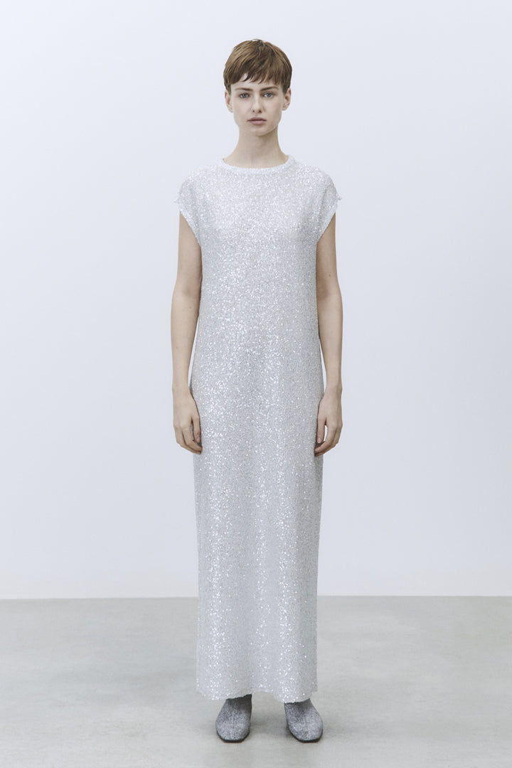 Alysi Pailette Dress - Silver